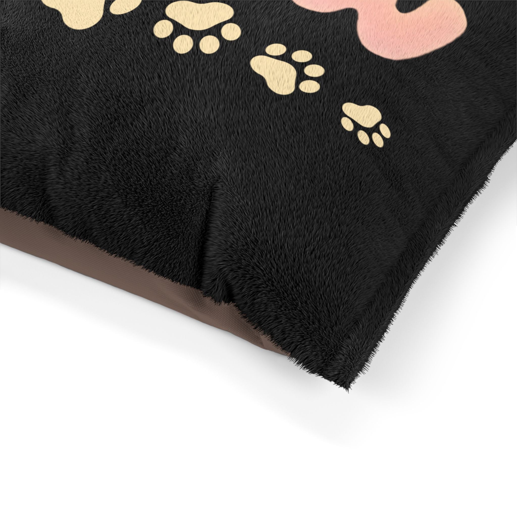 Mom's Shadow Pet Bed — Soft Pawprint Dog & Cat Cushion