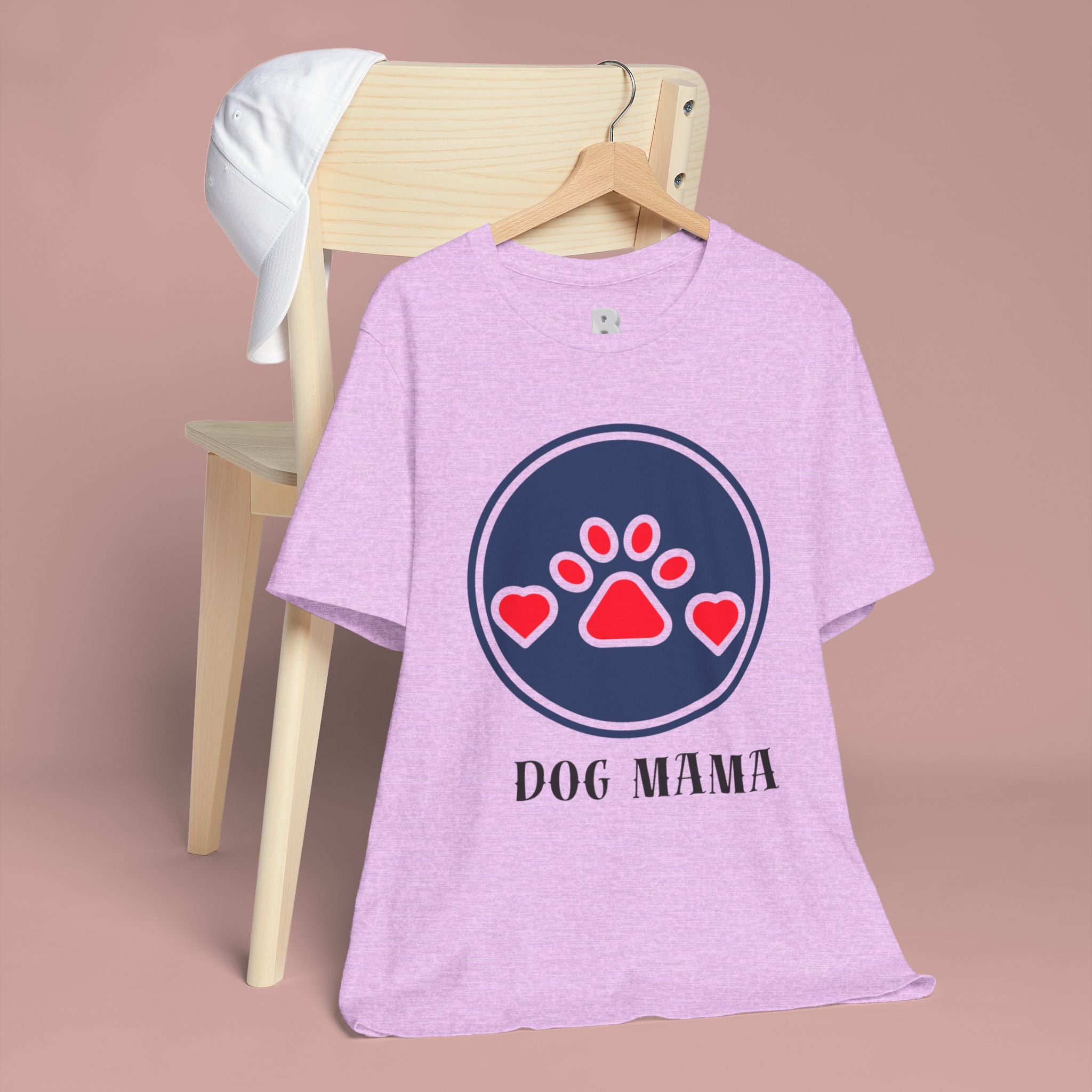 Dog Mama T-Shirt — Cute Paw & Heart Graphic Tee for Dog Lovers