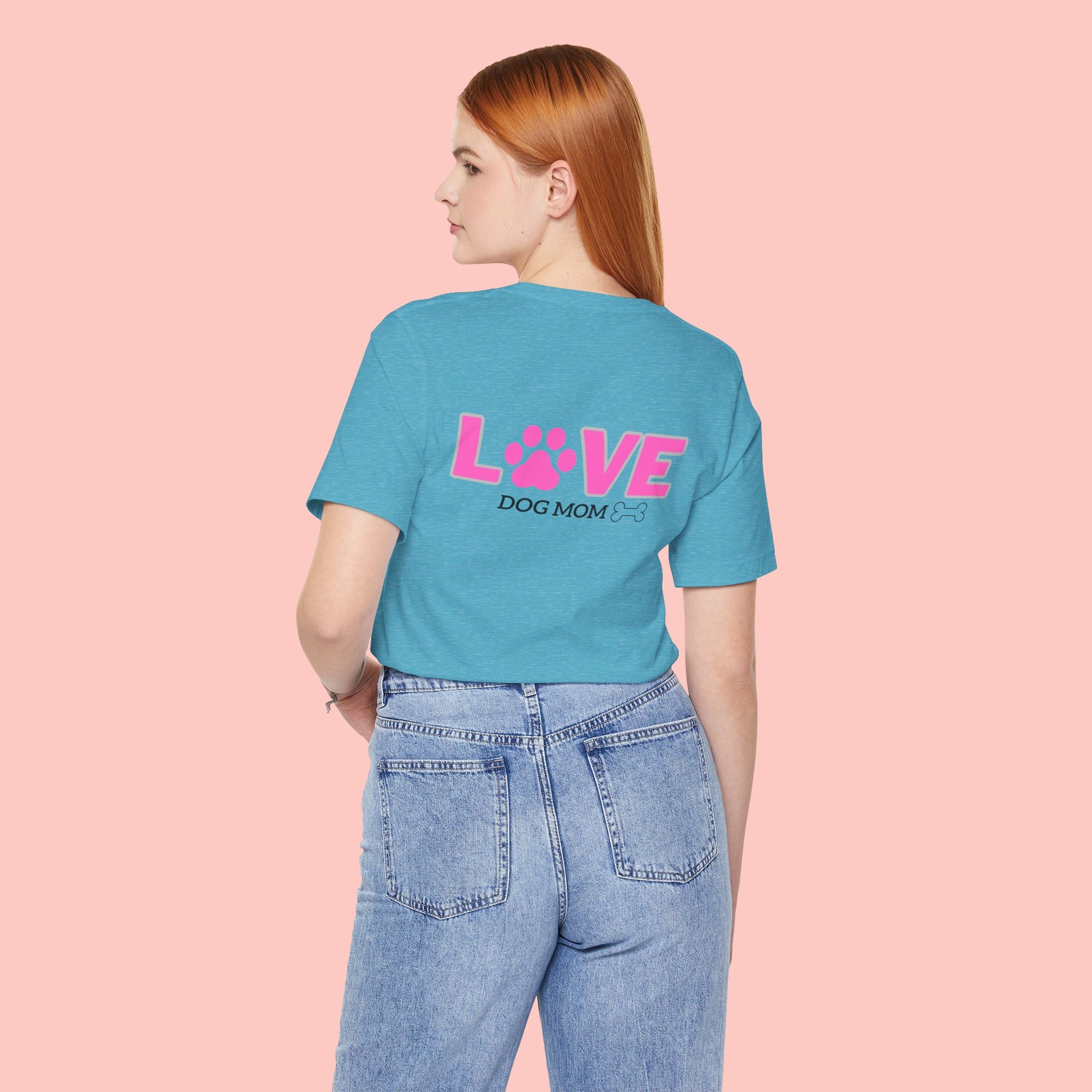 Dog Mom Love T-Shirt — "LOVE" Paw Graphic Tee