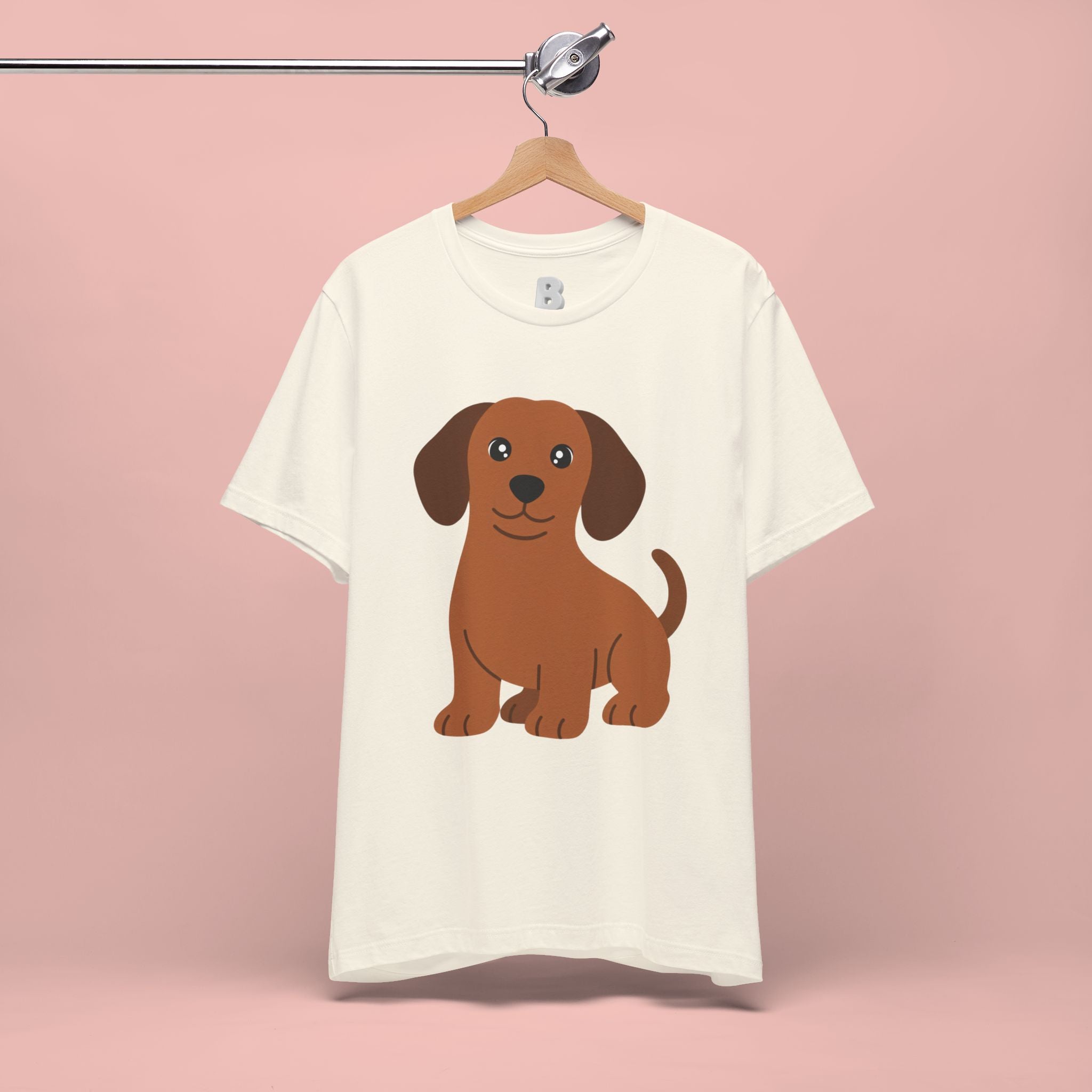 Dachshund Puppy Graphic T-Shirt — Cute Brown Dog Tee