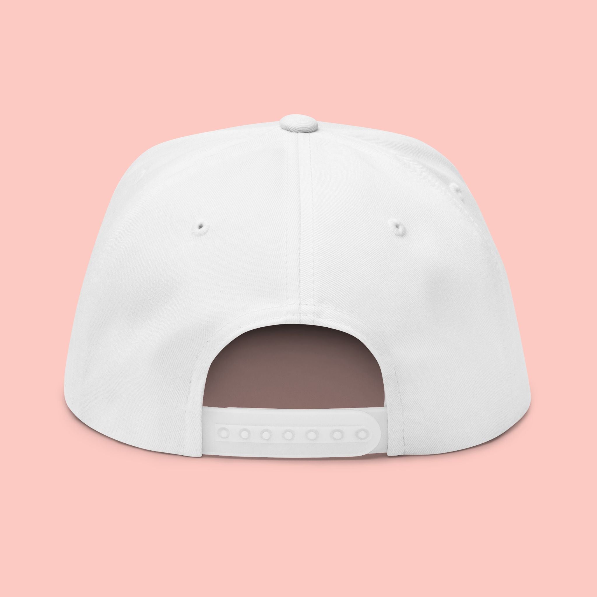 Dog Mom Embroidered Flat Bill Cap — Paw Print Snapback Hat
