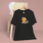 Zoom Meeting Approved Tee — Cute Puppy with Headset Laptop Graphic