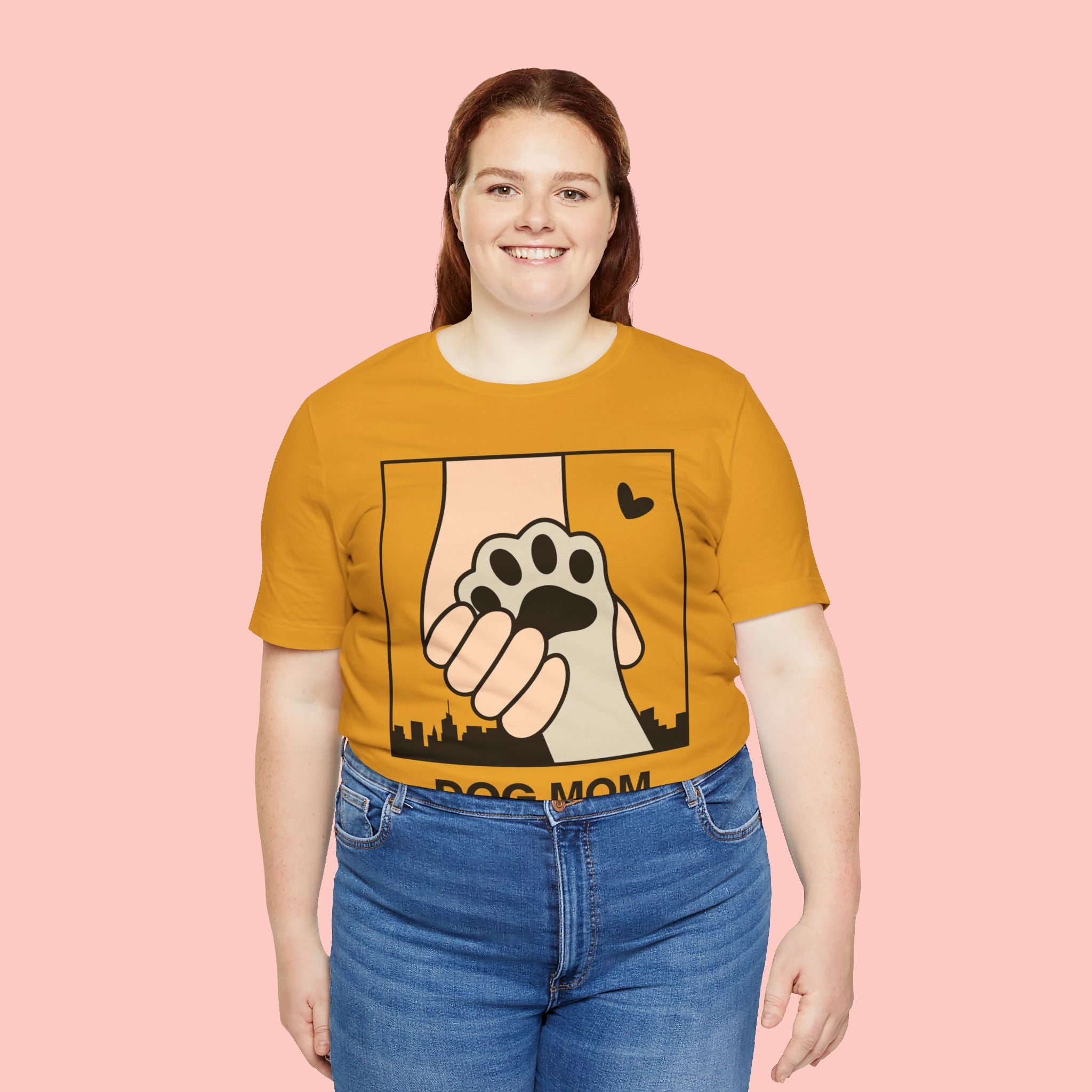 Dog Mom T-Shirt — "Love Your Dog Like a Mom" Paw Print Graphic