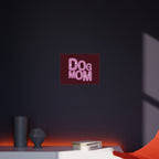 Dog Mom Foam Board Sign — Pink Bold Typography with Bone Accents