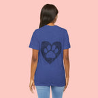 T-Shirt — Heart Pawprint Fingerprint Design (Pet Lover Gift)