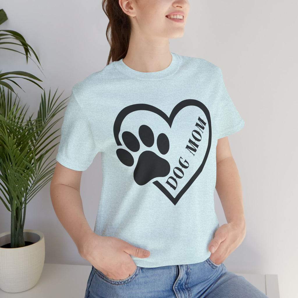 Dog Mom Heart Paw T-Shirt