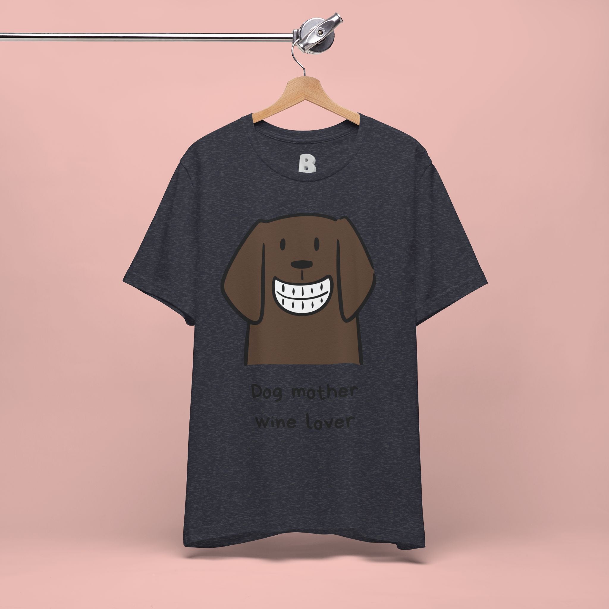 Dog Mother Wine Lover T-Shirt — Cute Cartoon Dog Graphic Tee
