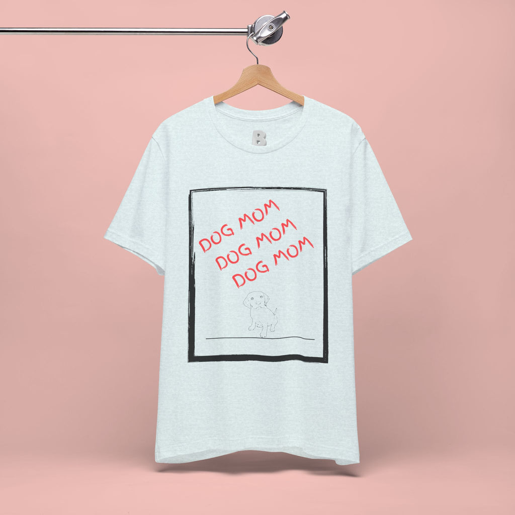 Dog Mom Graphic Tee — 'Dog Mom Dog Mom Dog Mom' Casual Pet Lover T-Shirt