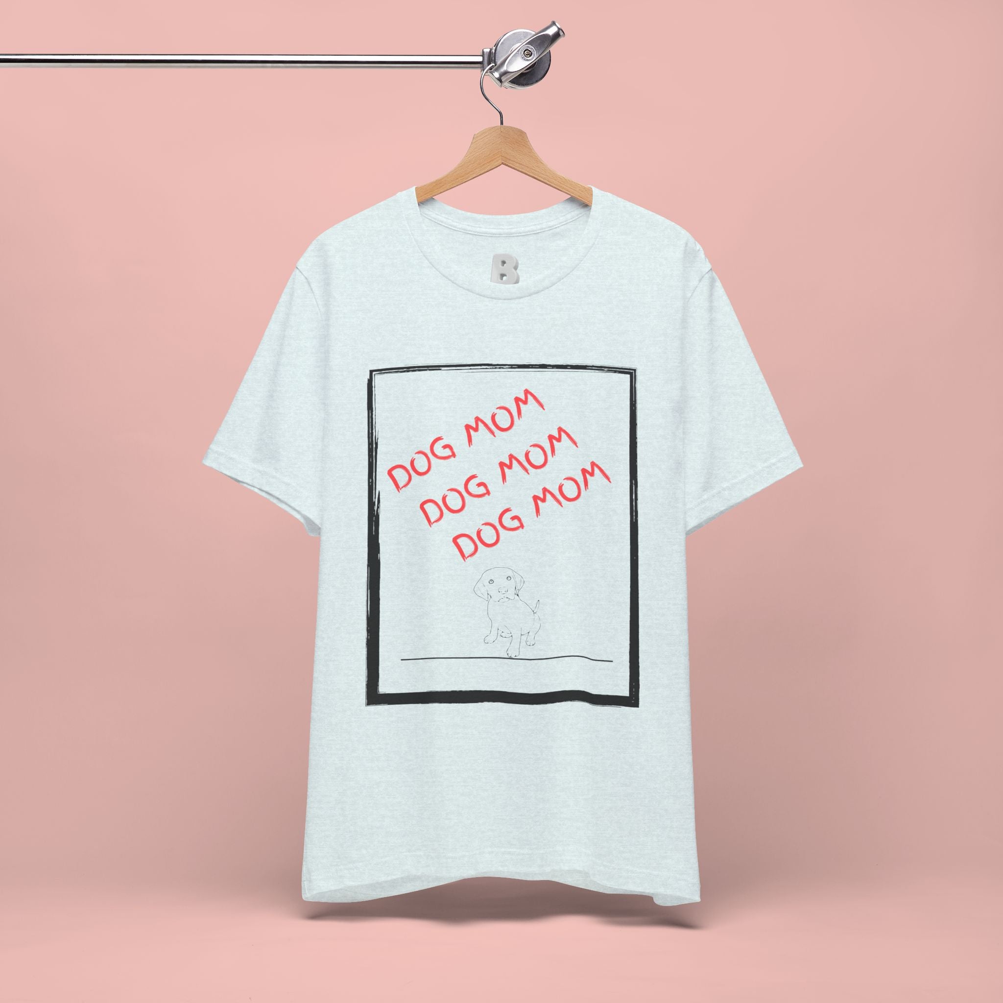 Dog Mom Graphic Tee — 'Dog Mom Dog Mom Dog Mom' Casual Pet Lover T-Shirt