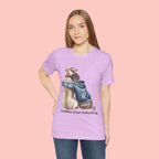 Cuddles Over Everything Tee — Boy Hugging Dog Animal Lover T-Shirt