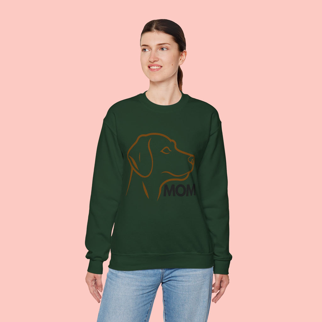 Dog Mom Crewneck Sweatshirt – Minimalist Labrador Outline