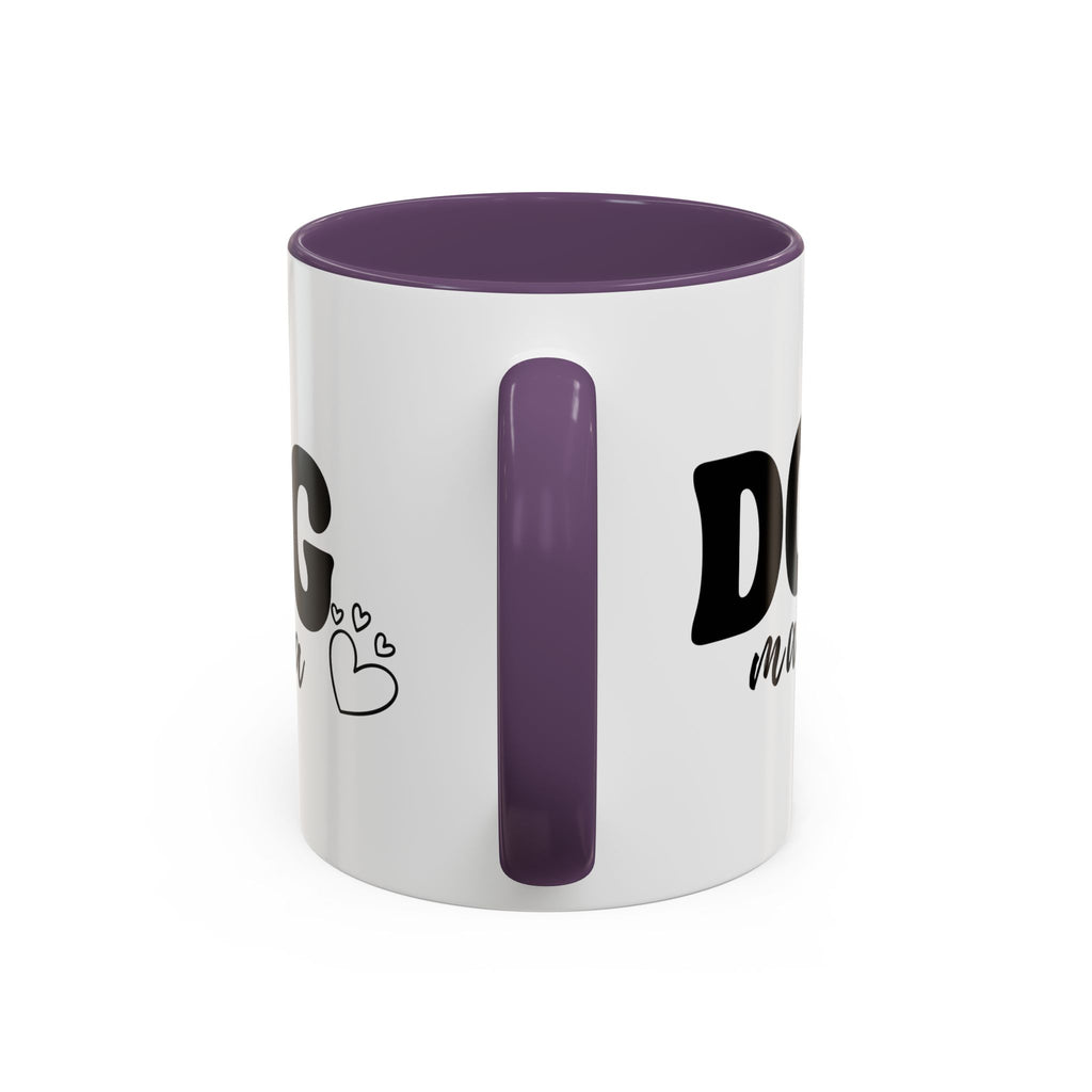 Dog Mama Accent Coffee Mug — Cute Black & White Pet Lover Gift (11/15oz)
