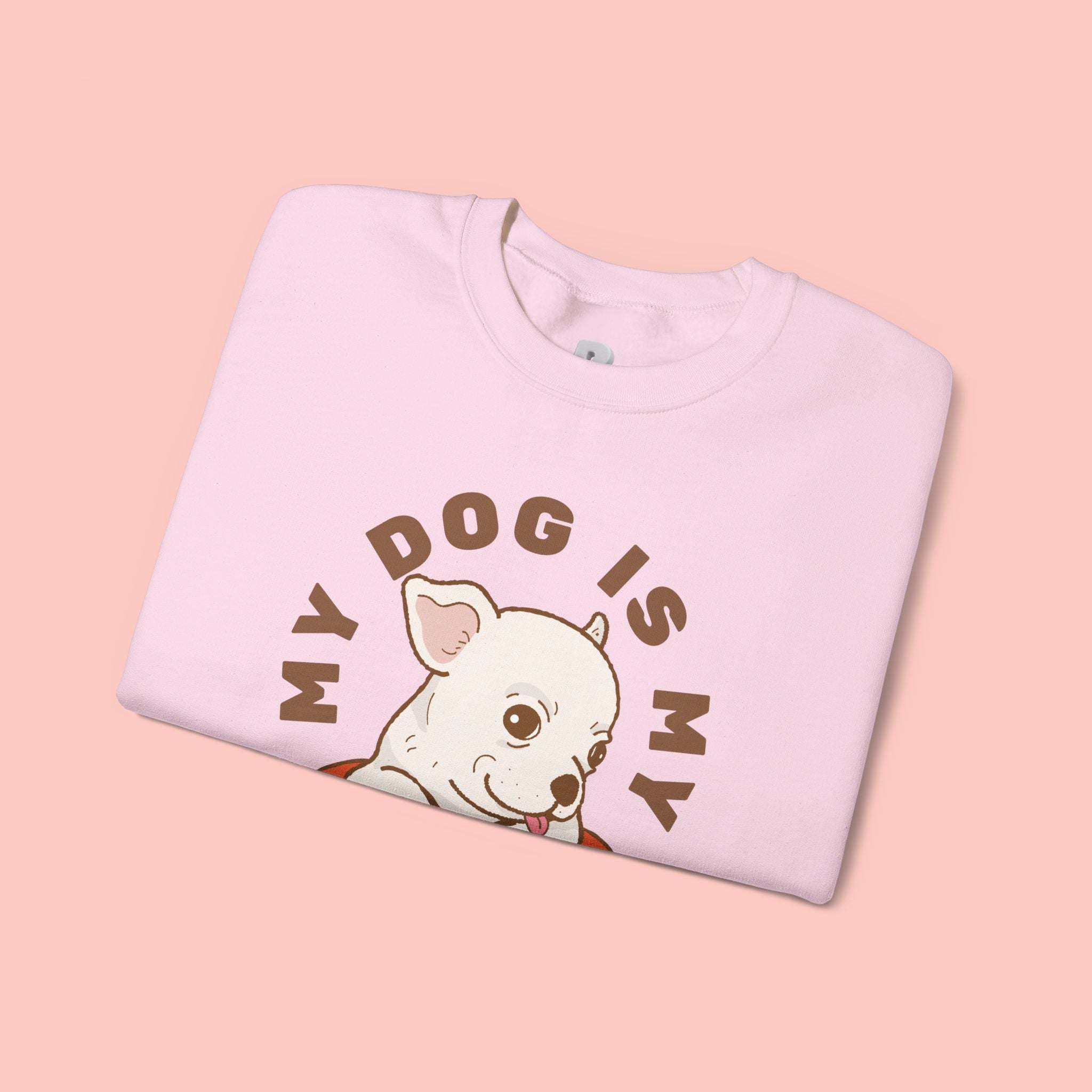 Dog Is My Baby Sweatshirt — Cute Puppy Heart Graphic Crewneck