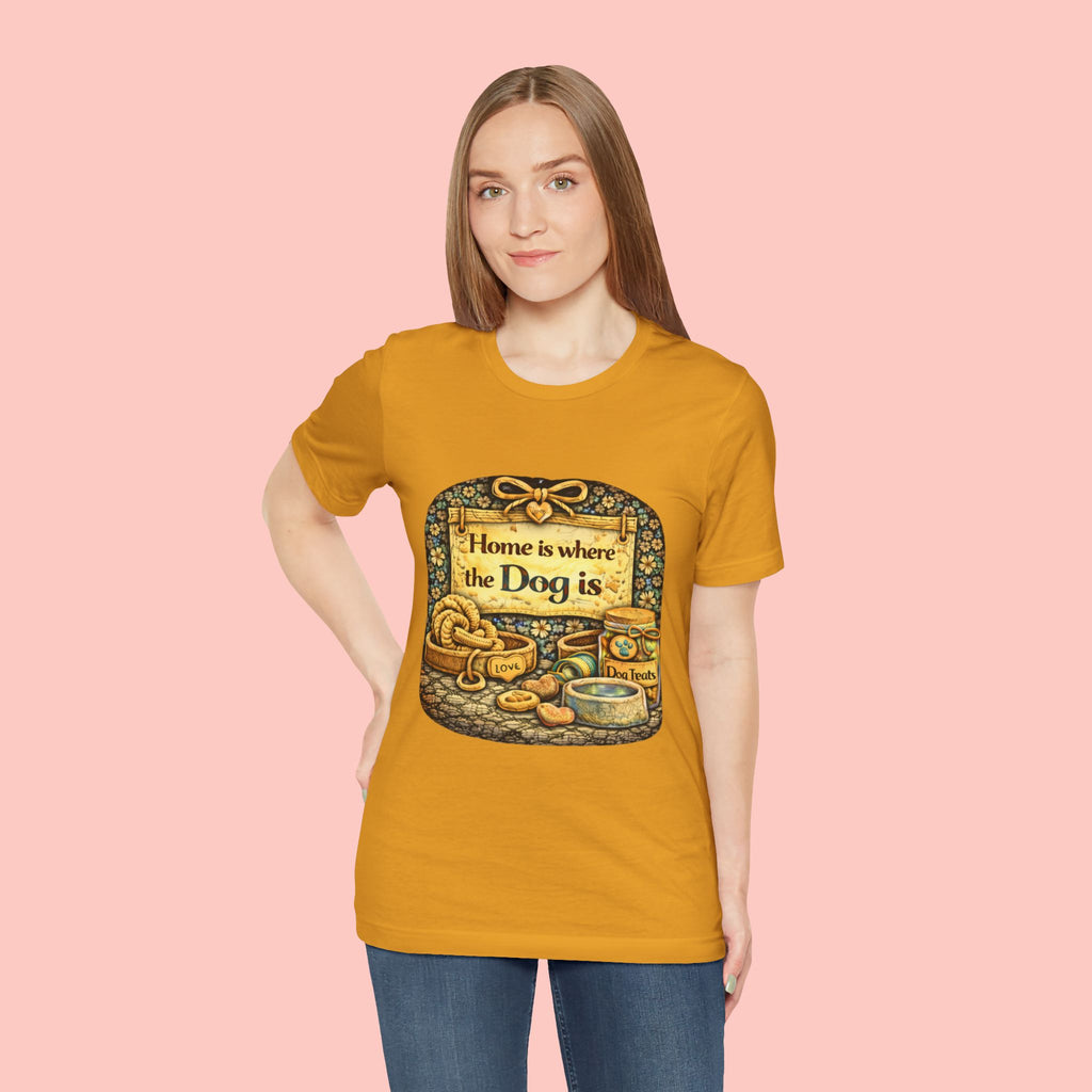 Home Is Where the Dog Is T-Shirt — Cozy Vintage Dog Lover Tee