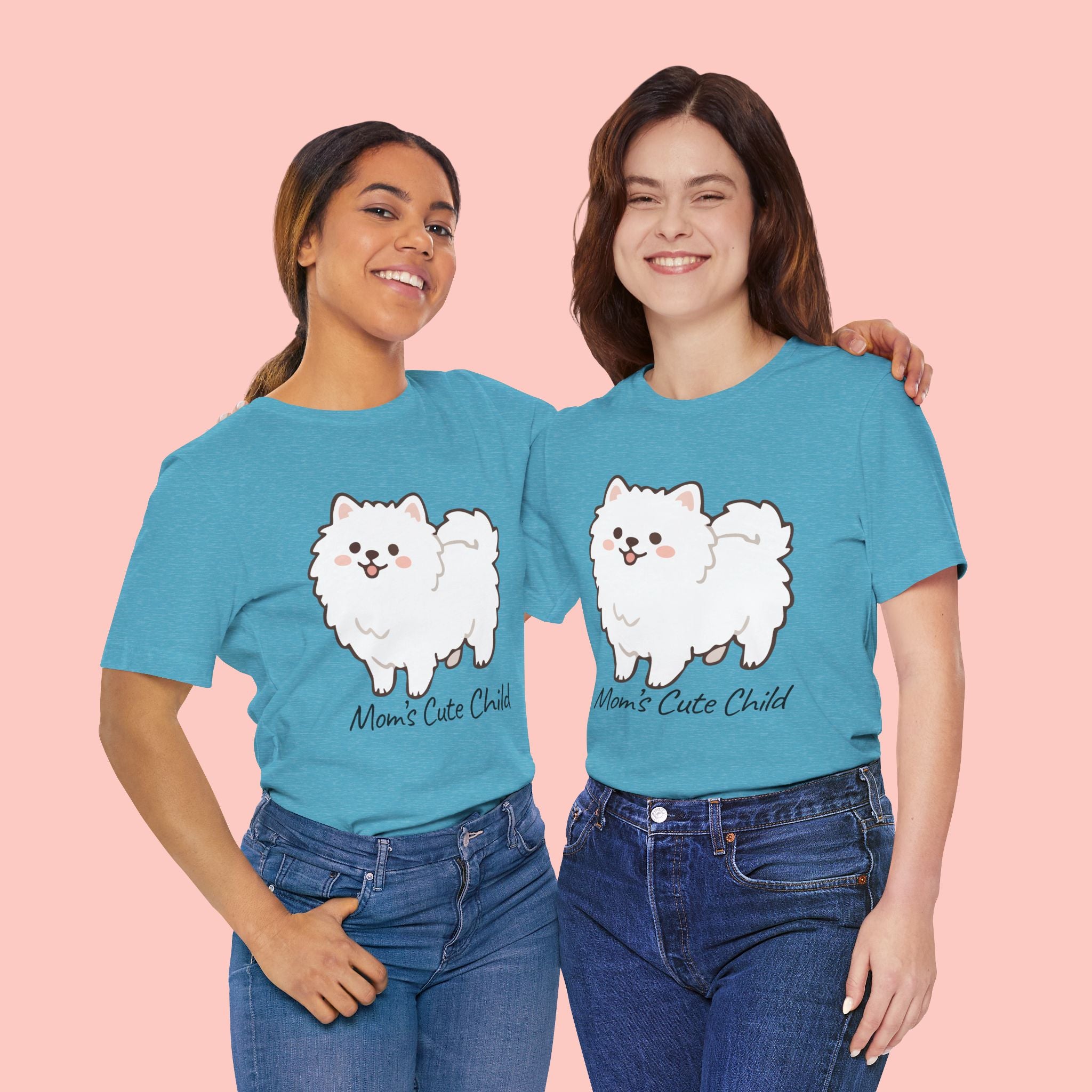 Cute Fluffy Pomeranian Tee — "Mom's Cute Child" Dog T-Shirt